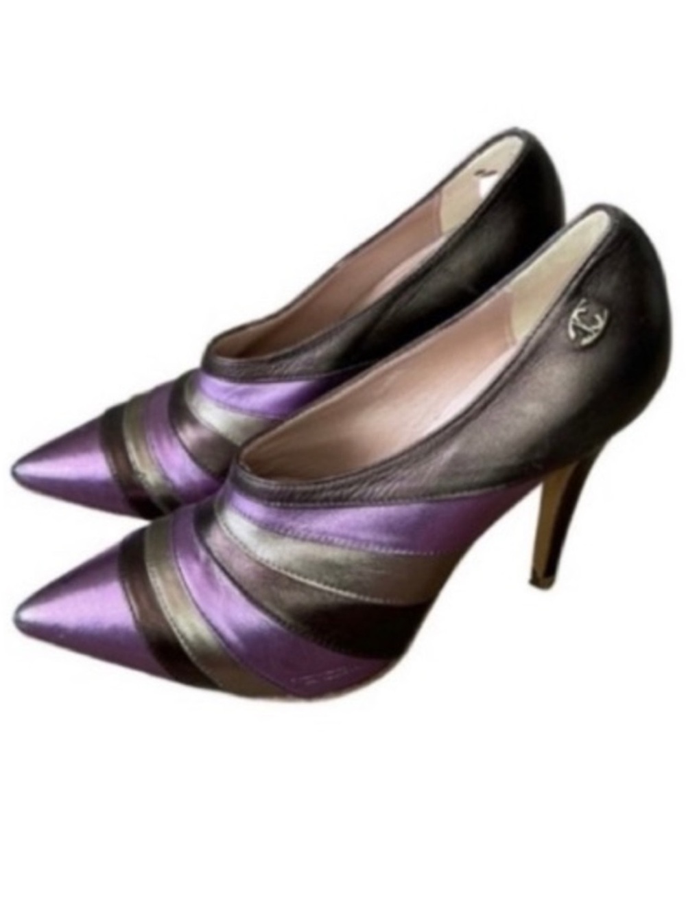 Just Cavalli Metallic Purple Booties | 39.5